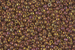 Transparent Tea Berry Gold Iris Miyuki 11/0 Seed Beads