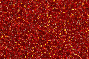 Silver Lined Flame Red Miyuki 15/0 Seed Beads