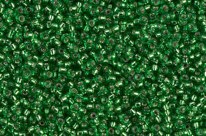 Silver Lined Green Miyuki 15/0 Seed Beads