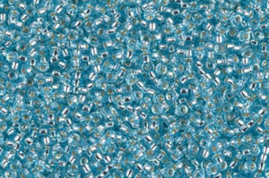 Silver Lined Aqua Miyuki 15/0 Seed Beads