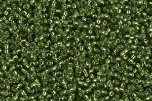 Silver Lined Olive Miyuki 15/0 Seed Beads