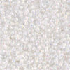 White Lined Crystal AB Miyuki 15/0 Seed Beads