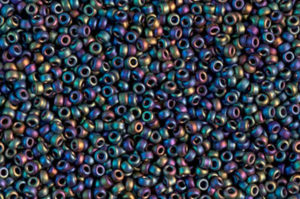 Matted Multi Iris Miyuki 15/0 Seed Beads