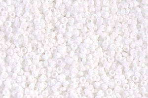 Opaque White Miyuki 15/0 Seed Beads