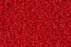 Opaque Dark Red Miyuki 15/0 Seed Beads