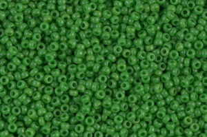 Opaque Jade Green Miyuki 15/0 Seed Beads