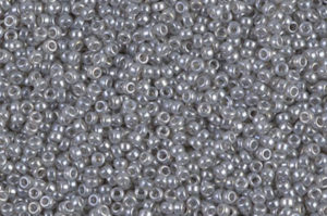 Silver Grey Ceylon Miyuki 15/0 Seed Beads