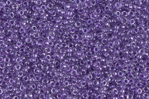 Sparkling Purple Lined Crystal Miyuki 15/0 Seed Beads