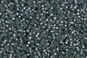 Semi Frosted Silver Lined Grey Miyuki 15/0 Seed Beads