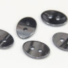 Natural Hematite Two Hole Oval Button