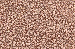 Metallic Rose Gold Preciosa Seed Beads