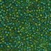 Rainbow Holly Green Preciosa Seed Beads