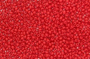 Opaque Cherry Red Preciosa Seed Beads