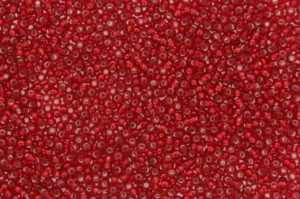 Silver Lined Poppy Red Preciosa Seed Beads