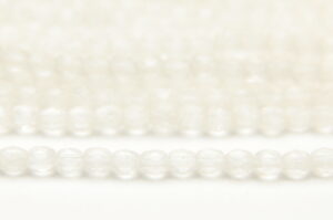 3mm Frosted Crystal Clear Firepolished Czech Glass