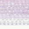 3mm Transparent Lavender Blossom Firepolished Czech Glass