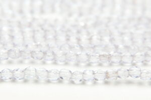 3mm Transparent Mauve Mist Firepolished Czech Glass