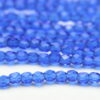 3mm Transparent Sapphire Blue Firepolished Czech Glass