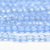 3mm Transparent Sky Blue Firepolished Czech Glass