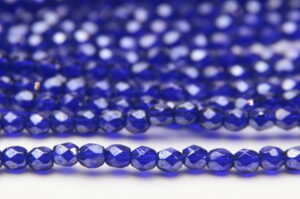 3mm Sphinx Lustred Opaque Ultramarine Firepolished Czech Glass