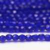 3mm Semi Opaque Ultramarine Firepolished Czech Glass