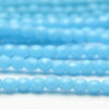 3mm Opaque Fresh Blue Firepolished Czech Glass