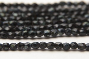 3mm Opaque Picasso Moss Firepolished Czech Glass