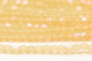 3mm Frosted Citrus Sorbet AB Firepolished Czech Glass