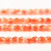 3mm Hurricane Tangerine Clear Firepolished Czech Glass