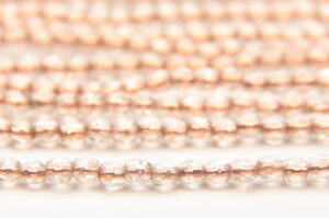 3mm Copper Foil Lined Crystal Firepolished Czech Glass