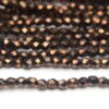 3mm Metallic Chocolate Bronze Firepolished Czech Glass