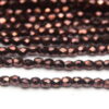 3mm Metallic Chocolate Copper Firepolished Czech Glass