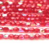3mm Transparent Ruby AB Firepolished Czech Glass