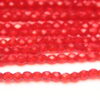 3mm Transparent Raspberry Lustre Firepolished Czech Glass