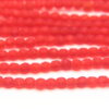 3mm Frosted Raspberry Firepolished Czech Glass