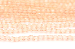 3mm Transparent Burnt Autumn Firepolished Czech Glass