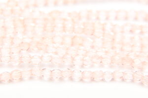 3mm Transparent Pastel Pink Firepolished Czech Glass
