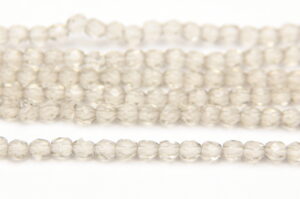 3mm Transparent Tranquil Dawn Firepolished Czech Glass