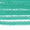 3mm Frosted Teal Firepolished Czech Glass