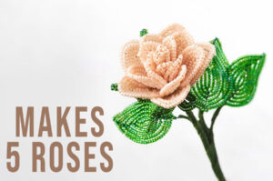 Peach Blossom Beaded Posy of Roses Kit - Makes 5 Roses