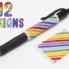12 Rainbow Pen Wraps Pattern Download