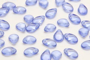 Transparent Sky Blue Pip Beads