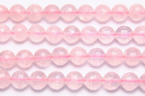 Rose Quartz 10mm Facetted Round Semi Precious Gemstones
