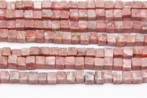 Rhodenite 4mm Cube Semi Precious Gemstones