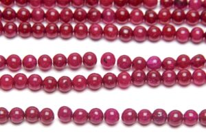 Deep Cranberry Quartz 4mm Round Semi Precious Gemstones