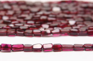 Garnet 6x4mm Brick Semi Precious Gemstones