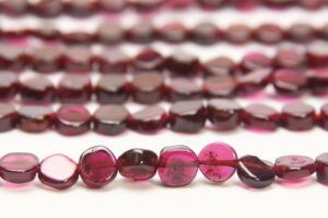 Garnet 6mm Coin Semi Precious Gemstones