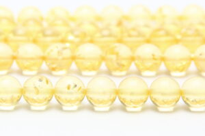 Lemon Pine Tree Copal Amber 10mm Round Semi Precious Gemstones