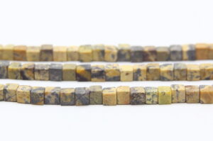 Yellow Turquoise 4mm Cube Semi Precious Gemstones