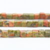 Unakite 4mm Cube Semi Precious Gemstones